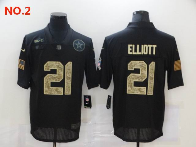 Men's Dallas Cowboys #21 Ezekiel Elliott Jerseys NO.2;